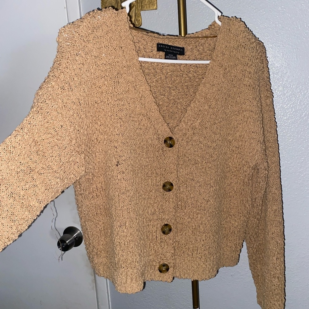 Urban Outfitters Beige Button-Up Cardigan